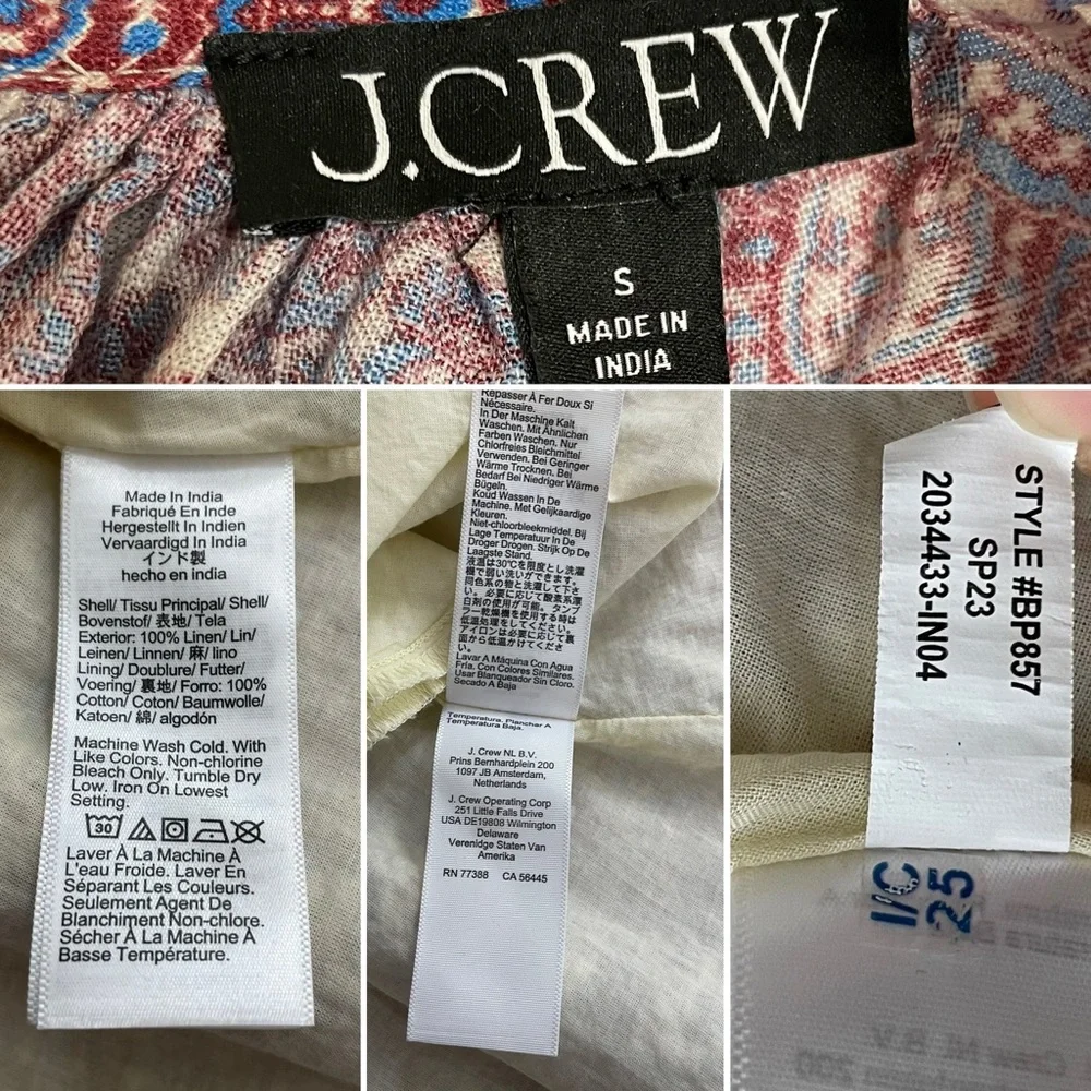 Palermo Smocked Waist Mini Dress in Floral Bouquet Linen Size Small - Picture 10 of 10